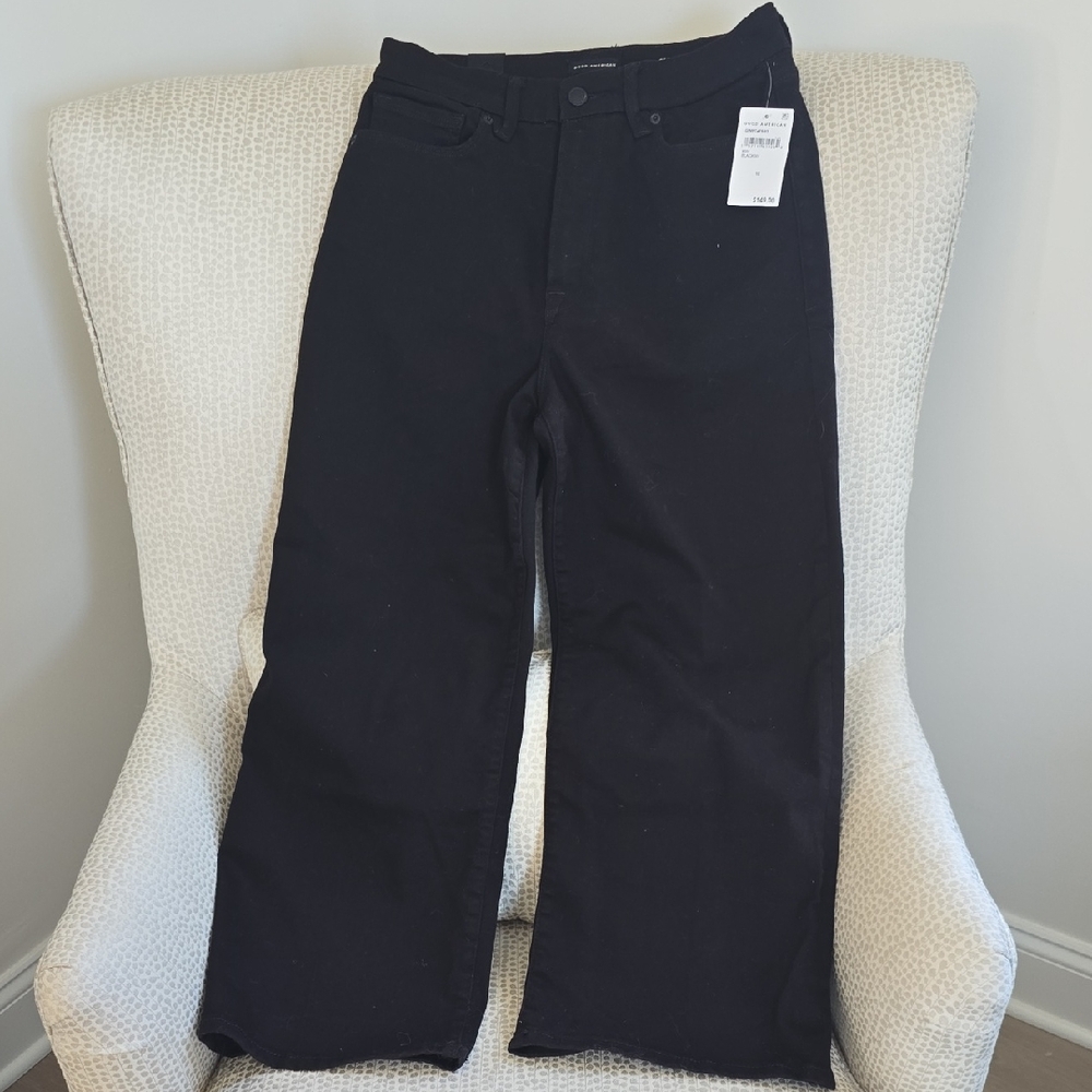 Good American Dark Wide-Leg Palazzo Jeans